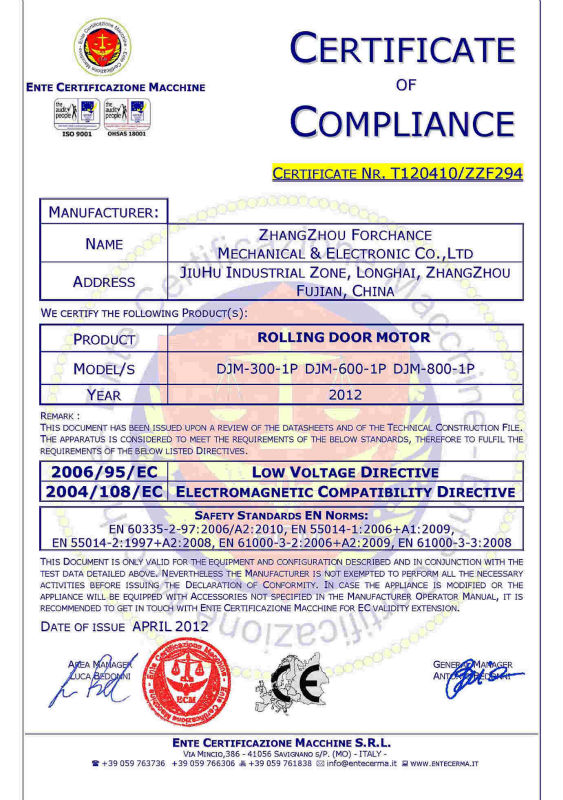 FORCHANCE CE สำหรับระยะหนึ่ง MOTOR 294A