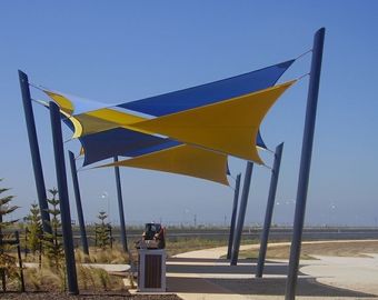 กันน้ำลานสามเหลี่ยม Sun Sail หลังคาที่พักอาศัยสวน Shade