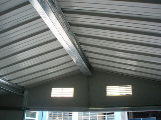 สีเขียว 12x10 ฟุตโลหะสวน Storage Shed ชุบสังกะสีประกอบง่าย